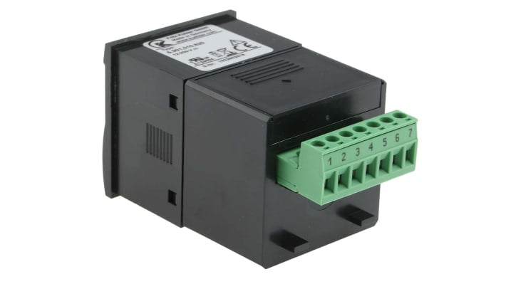 Contatore elettronico Kübler 6.901.010.820, LCD 6 cifre, montaggio a pannello 45x45 mm, alimentazione 12-250 V.