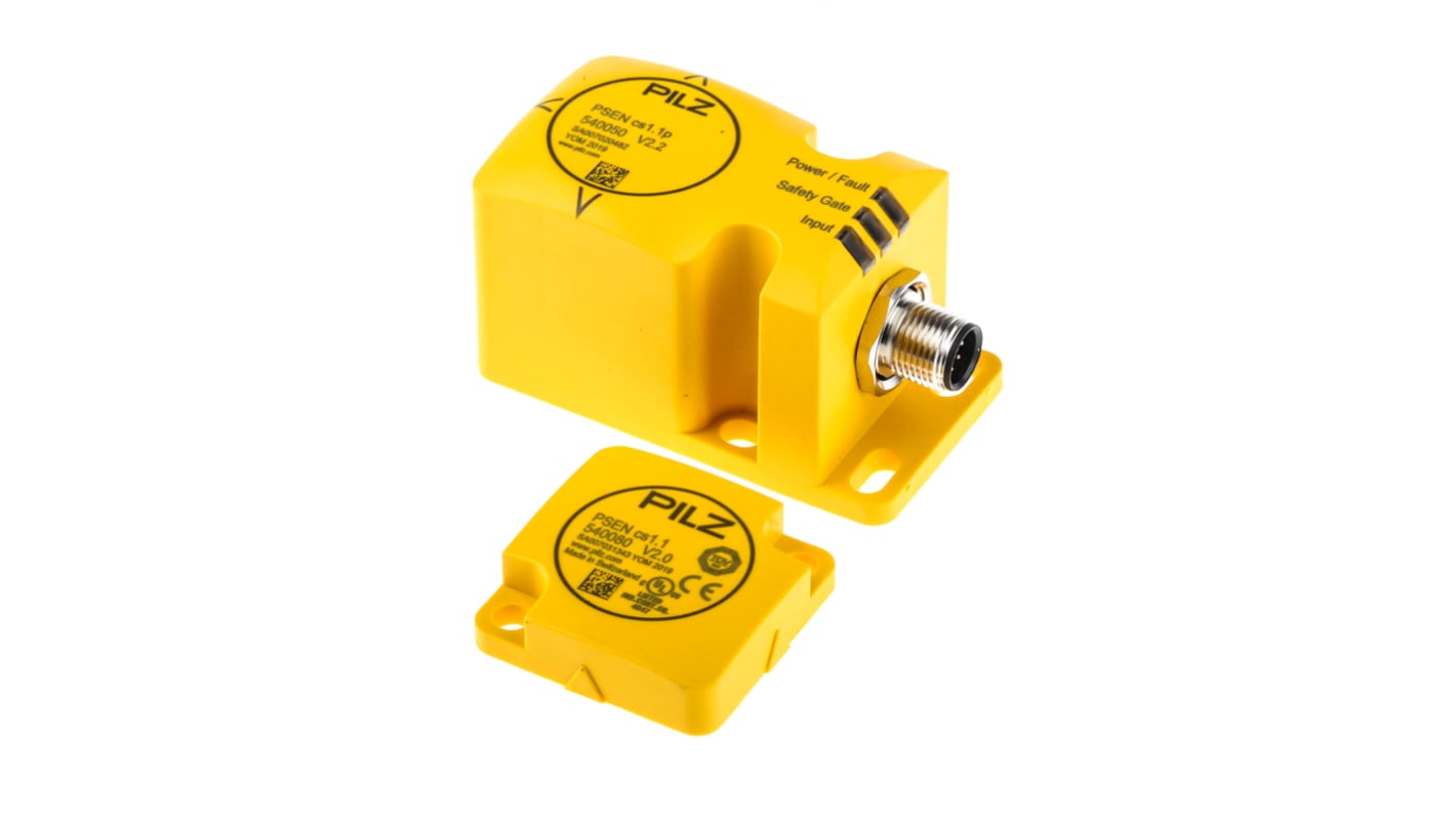 Interruttore di sicurezza senza contatto Pilz 540000, tecnologia transponder, grado di protezione IP67, connessione M12.
