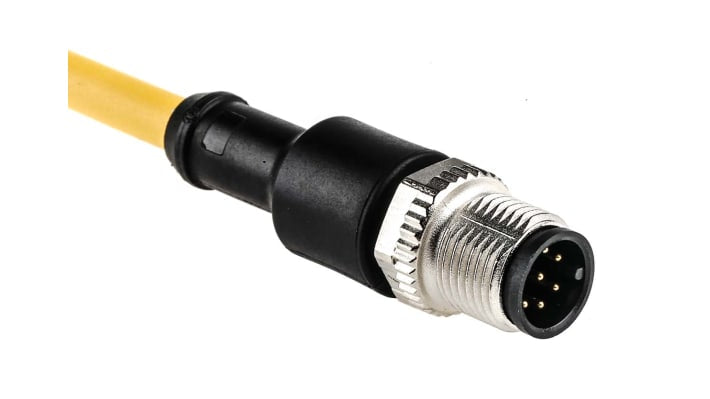 Interruttore di sicurezza senza contatto Pilz 541009, M12, 24V cc, distanza di commutazione 8 mm, grado di protezione IP67.