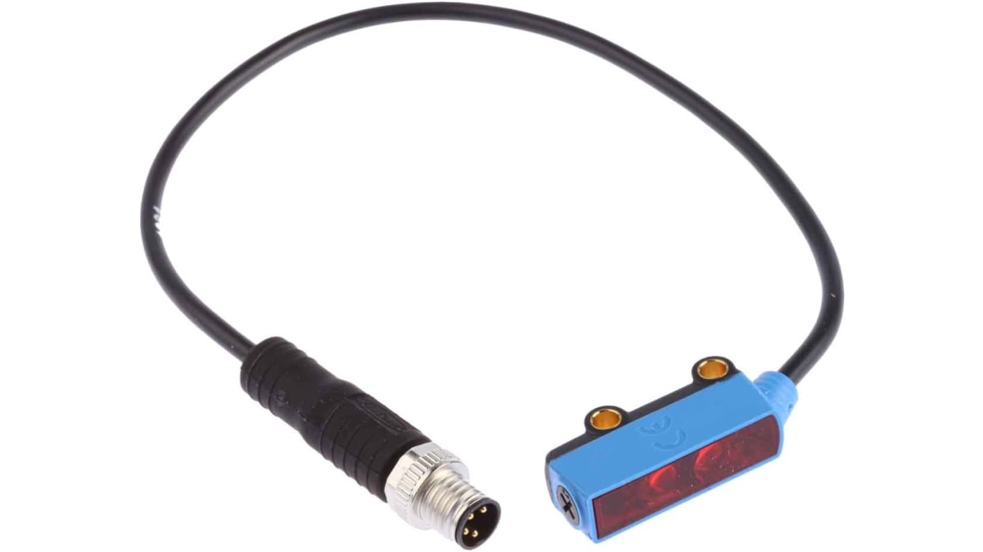 Sensore fotoelettrico Sick WTB2S-2P3251, rettangolare, rilevamento 1-150 mm, uscita PNP, montaggio a pannello, IP67.