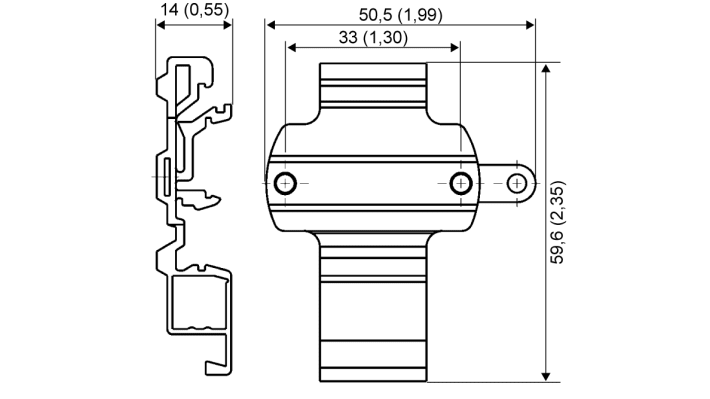 Adattatore binario DIN Siemens 7NG3092-8KA per trasmettitori montati sulla testa, set di 5 pezzi per automazione industriale.