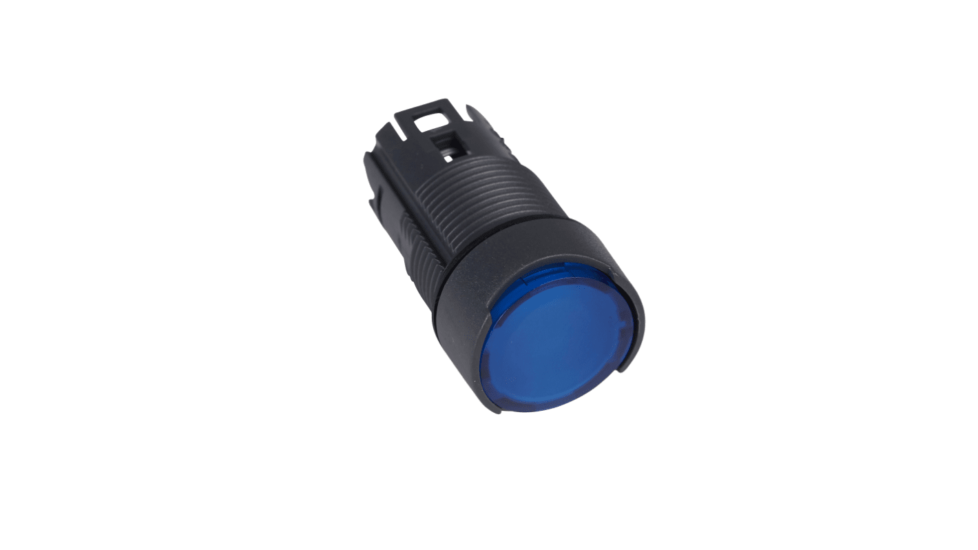 Attuatore pulsante Schneider Electric ZB6AW6, illuminato, blu, montaggio a pannello, diametro 16 mm, grado di protezione IP65.