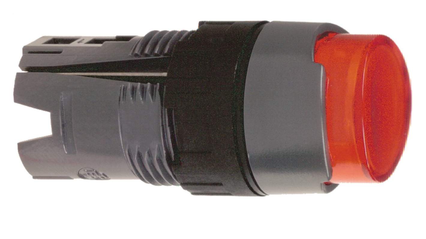 Attuatore pulsante Schneider Electric ZB6AE4, rosso, ritorno a molla, montaggio a pannello, IP65, diametro 16 mm.