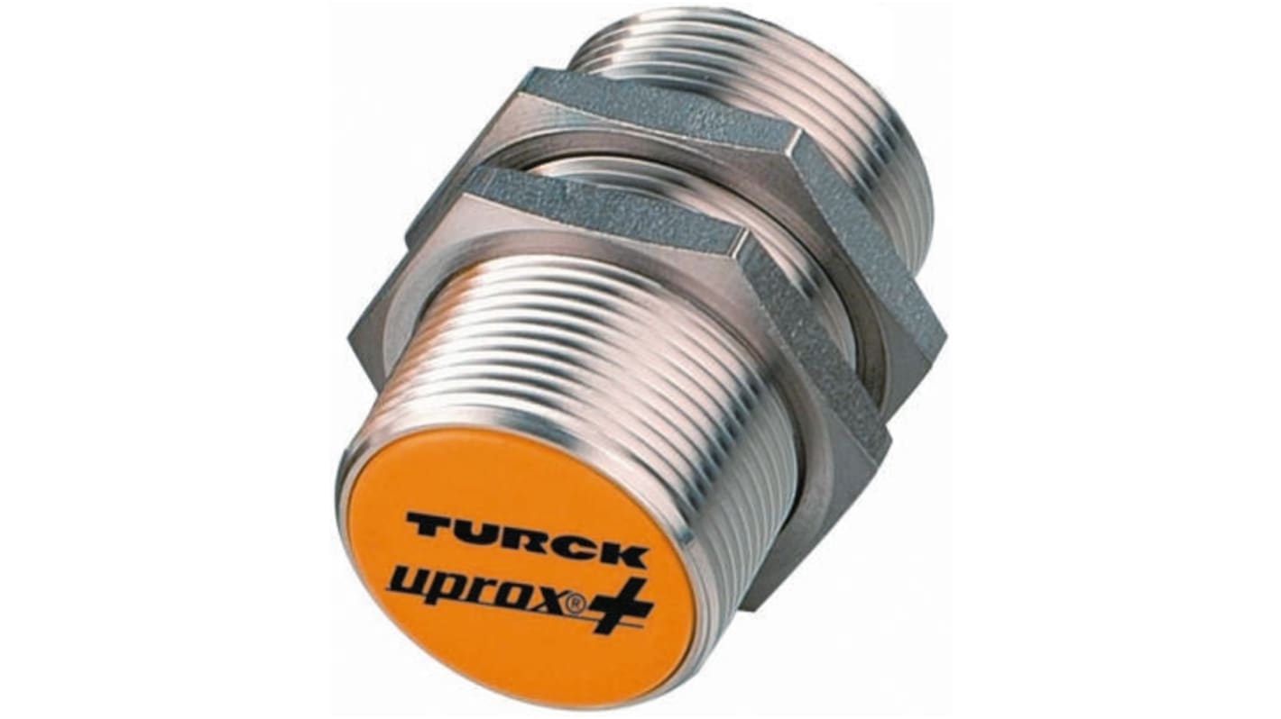 Sensore di prossimità cilindrico PNP Turck BI15U-M30-AP6X, M30, 15 mm, IP68, montaggio a incasso, -30/+85 °C.