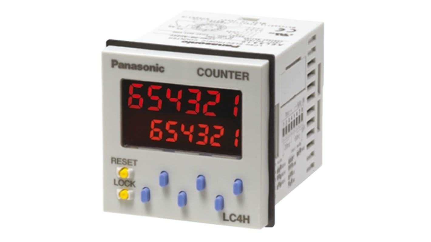 Contatore elettronico Panasonic LC4HPSR4240ACSJ, 5 kHz, montaggio a pannello, display LCD 4 cifre, alimentazione 240 V c.a.