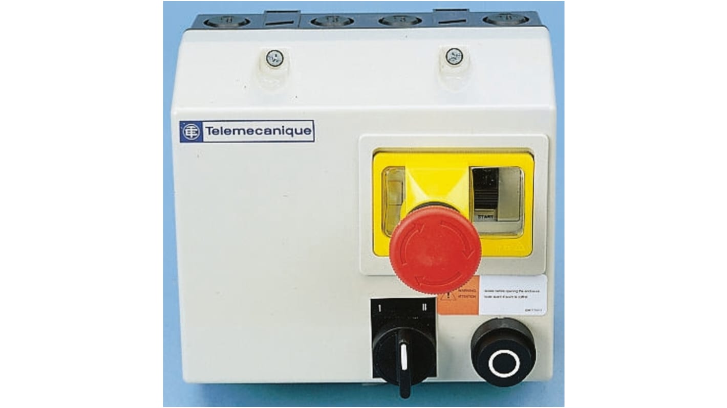 Starter DOL automatico Schneider Electric LG8K06Q7, potenza 0,75 kW, IP657, 3 poli, dimensioni 165x175x120 mm.