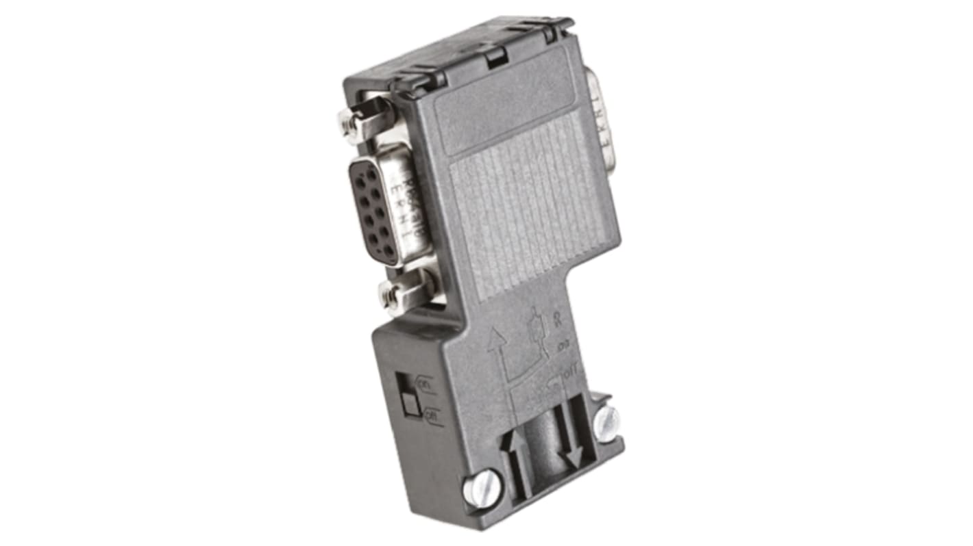 Connettore BUS Siemens 6ES7972-0BB12-0XA0 per S7-200 Series con batteria di backup al litio da 3,6V. Certificato IP20 e approvato UL.