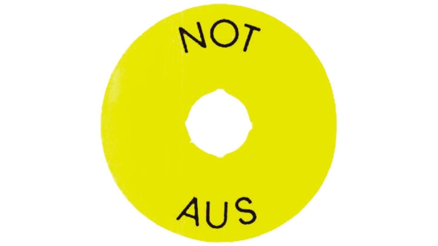 Modulo I/O ABB CA6-1027, etichetta di arresto di emergenza gialla in alluminio, compatto 22,5 mm, codice 1SFA619930R1027.