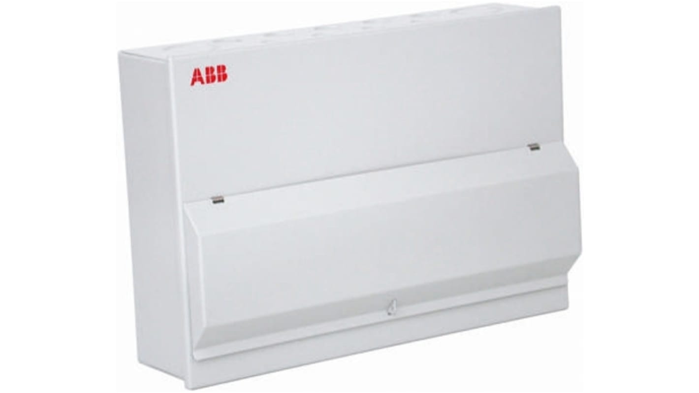 Unità di protezione ABB 1SKB118142C6001, 100A, 16 vie, custodia in acciaio RAL 7035, dimensioni 256 x 368 x 110mm, IP30.