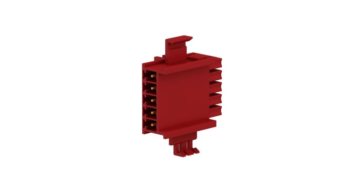 Connettore bus di espansione Preventa XPSMCMCN0000SG per controller di sicurezza Schneider Electric. 5 pin, compatibile con guida DIN Omega da 35 mm. Certificato TUV SUD Cat. 4, PLe.