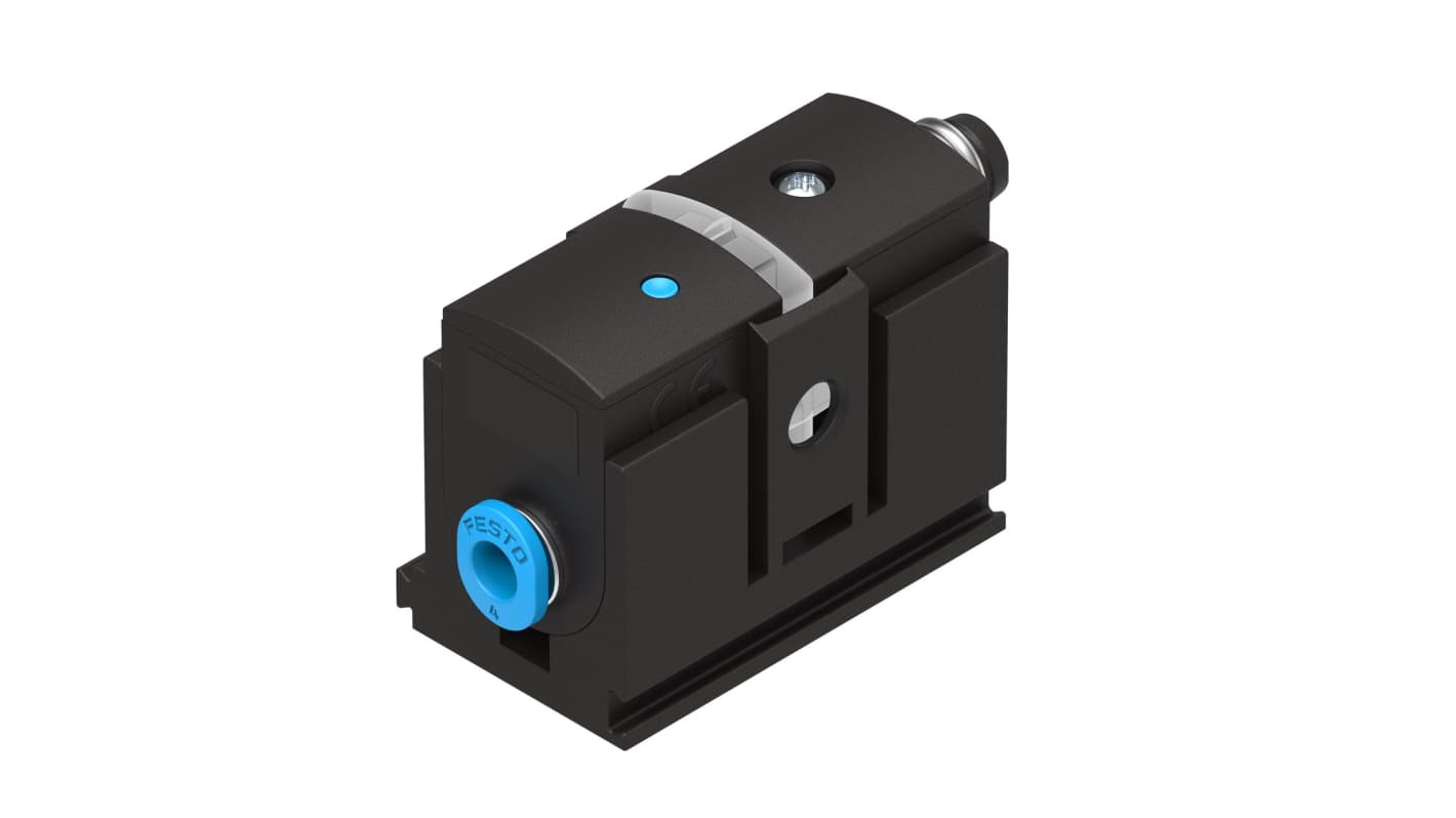 Sensore di pressione Festo SDE5-V1-O-Q4-P-M8, attacco 4 mm, IP40, per pressione da -1 a 0 bar, con connettore M8.