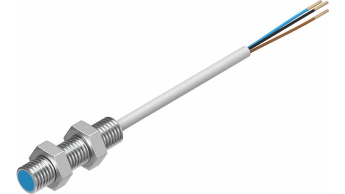 Festo SIEN-M8B-PS-K-L, sensore di prossimità induttivo PNP M8, rilevamento 1,5 mm, IP65/IP67, -25 a +70 °C.