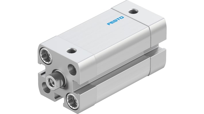 Cilindro pneumatico Festo ADN-16-25-I-P-A, doppio effetto, foro 16mm, corsa 25mm, montaggio orizzontale o verticale.