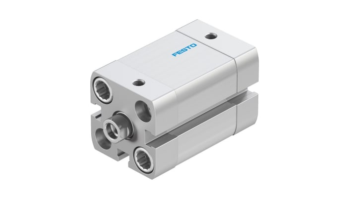 Cilindro pneumatico Festo ADN-20-20-I-P-A, doppio effetto, foro 20mm, corsa 20mm, attacco M5, alluminio anodizzato.