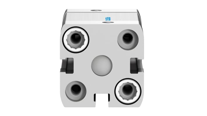 Cilindro pneumatico Festo ADN-20-20-I-P-A, doppio effetto, foro 20mm, corsa 20mm, attacco M5, alluminio anodizzato.