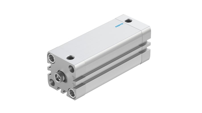 Cilindro pneumatico doppio effetto Festo ADN-32-80-I-P-A, foro 32mm, corsa 80mm, attacco G 1/8, alloggiamento in alluminio.