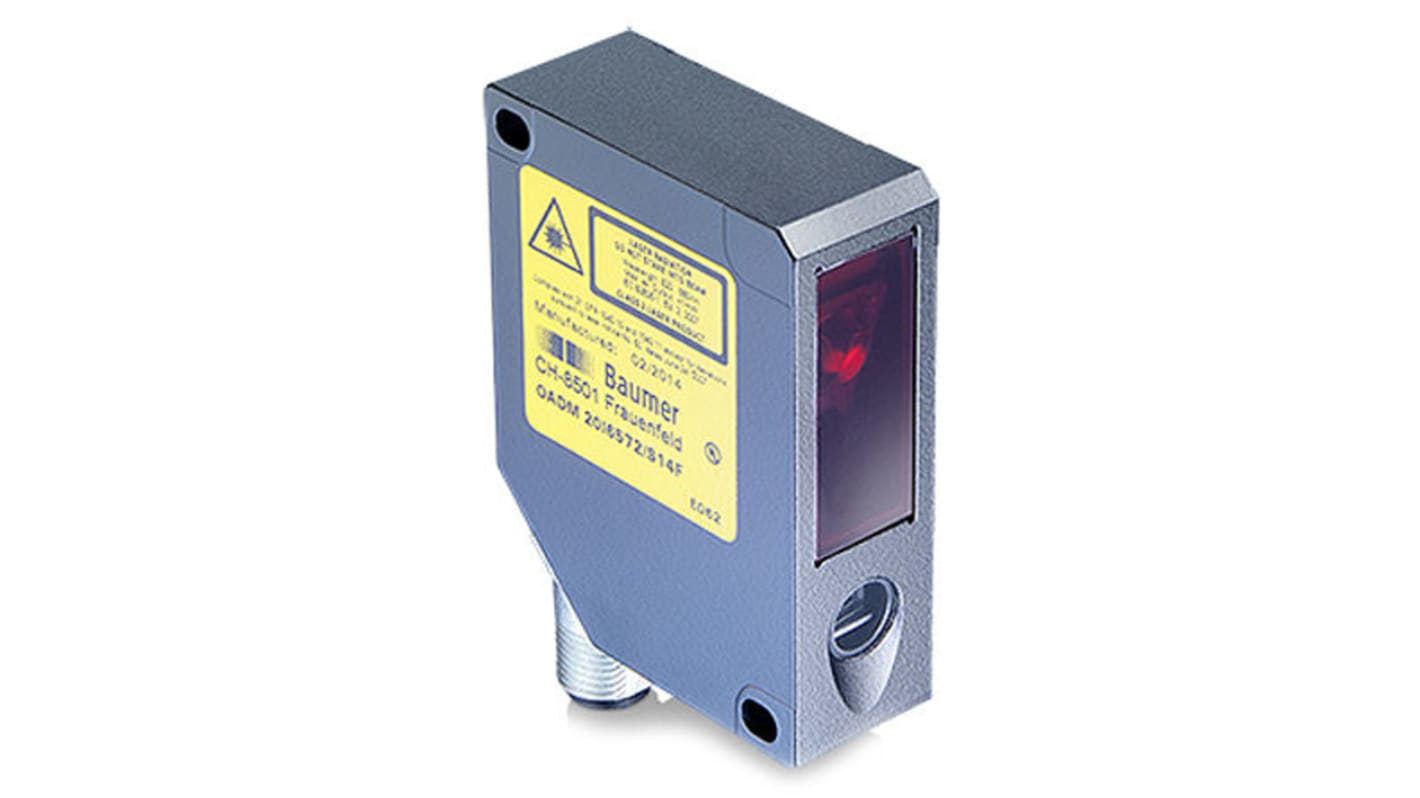 Sensore di distanza rettangolare Baumer OADM 20I5440/S14C, rilevamento 30-50 mm, uscita 4-20 mA, IP67.