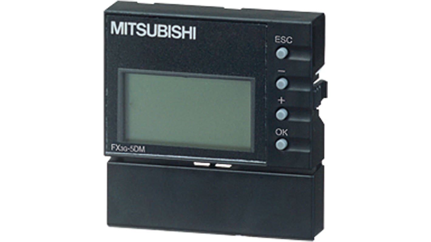 Pannello HMI Mitsubishi Electric FX33-5DM, display LCD monocromatico retroilluminato, dimensioni 49,4 x 51,2 mm, alimentazione 5 V c.c.