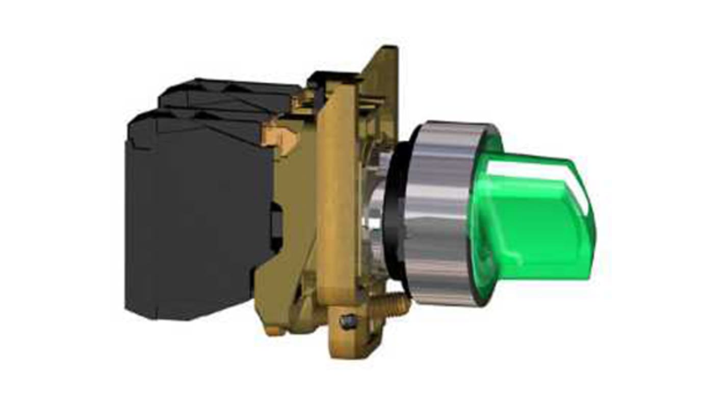 Interruttore a chiave 3 posizioni 22mm - Schneider Electric XB4BK133B5, serie Harmony XB4. Robusto, IP67, contatti in lega d'argento. Per applicazioni industriali sicure.