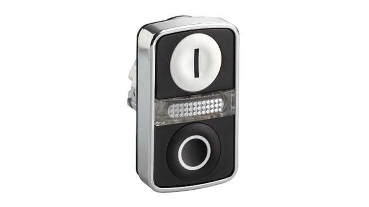 Pulsante doppio instabile Harmony XB4, Schneider Electric - ZB4BW7A1721, LED Verde/Rosso, IP65/66, Nero/Bianco. Ideale per applicazioni professionali.