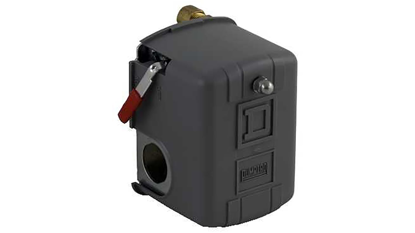 Pressostato differenziale Telemecanique Sensors 9013FSG2J21M4 per pompa d'acqua, azionamento a membrana, pressione 15-30 psi.