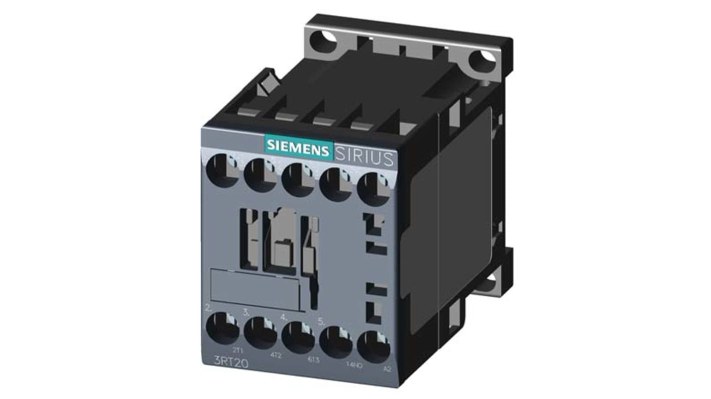 Contattore Siemens 3RT2017-1BM41, 3 poli, 3 NO, 12 A, 5,5 kW, 230 V c.a. Resistente agli agenti atmosferici, ideale per applicazioni globali.