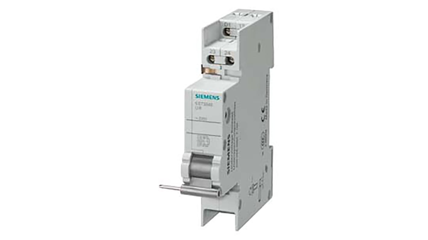 Siemens 5ST3040, sganciatore di minima tensione della serie 5ST3, compatibile con 5SL4 e 5SY. Progettato per applicazioni professionali.
