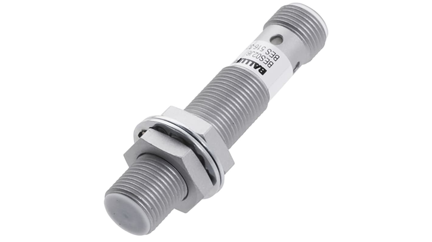 Sensore di prossimità cilindrico BALLUFF BES 516-325-S4-W, PNP M12, rilevamento 2 mm, IP67, alimentazione 10-30 V c.c.