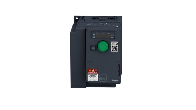 Schneider Electric ATV320U11N4C: Azionamento a velocità variabile trifase 1,1 kW 400V 3 fasi per automazione industriale. Controllo preciso e efficienza energetica.