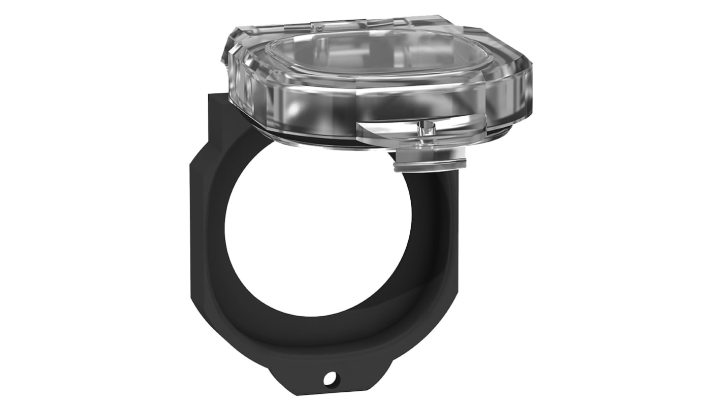 Copertura protettiva trasparente rigida Schneider Electric ZBSP2 per porte USB e RJ45 - Serie Harmony XB. Resistente, IP67, ideale per ambienti industriali.