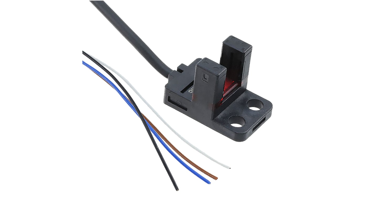 Sensore fotoelettrico a forcella Panasonic PM-Y45-P-C3, rilevamento 6 mm, uscita PNP, montaggio a pannello, cavo 3 m.