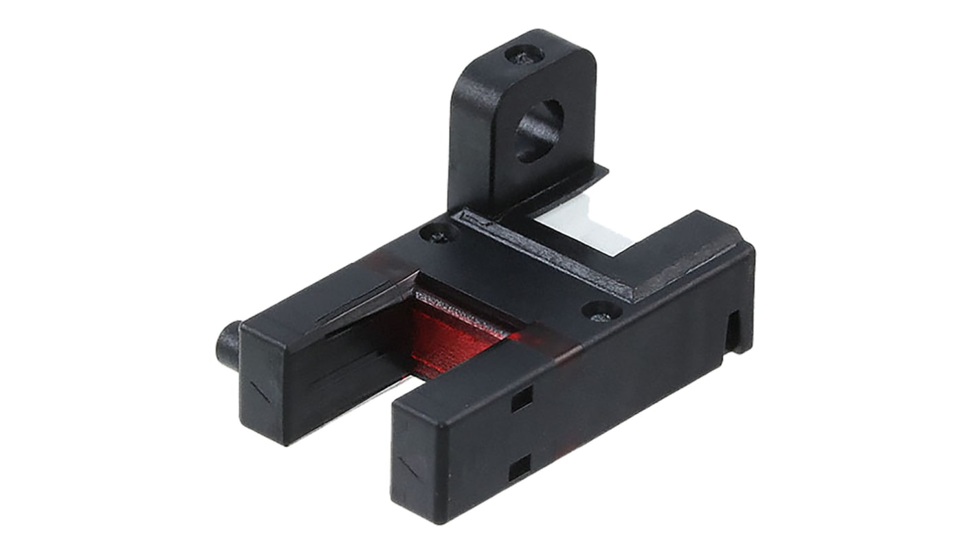 Sensore fotoelettrico a forcella Panasonic PM-R65, rilevamento 6 mm, uscita NPN, montaggio a pannello, grado di protezione IP40.