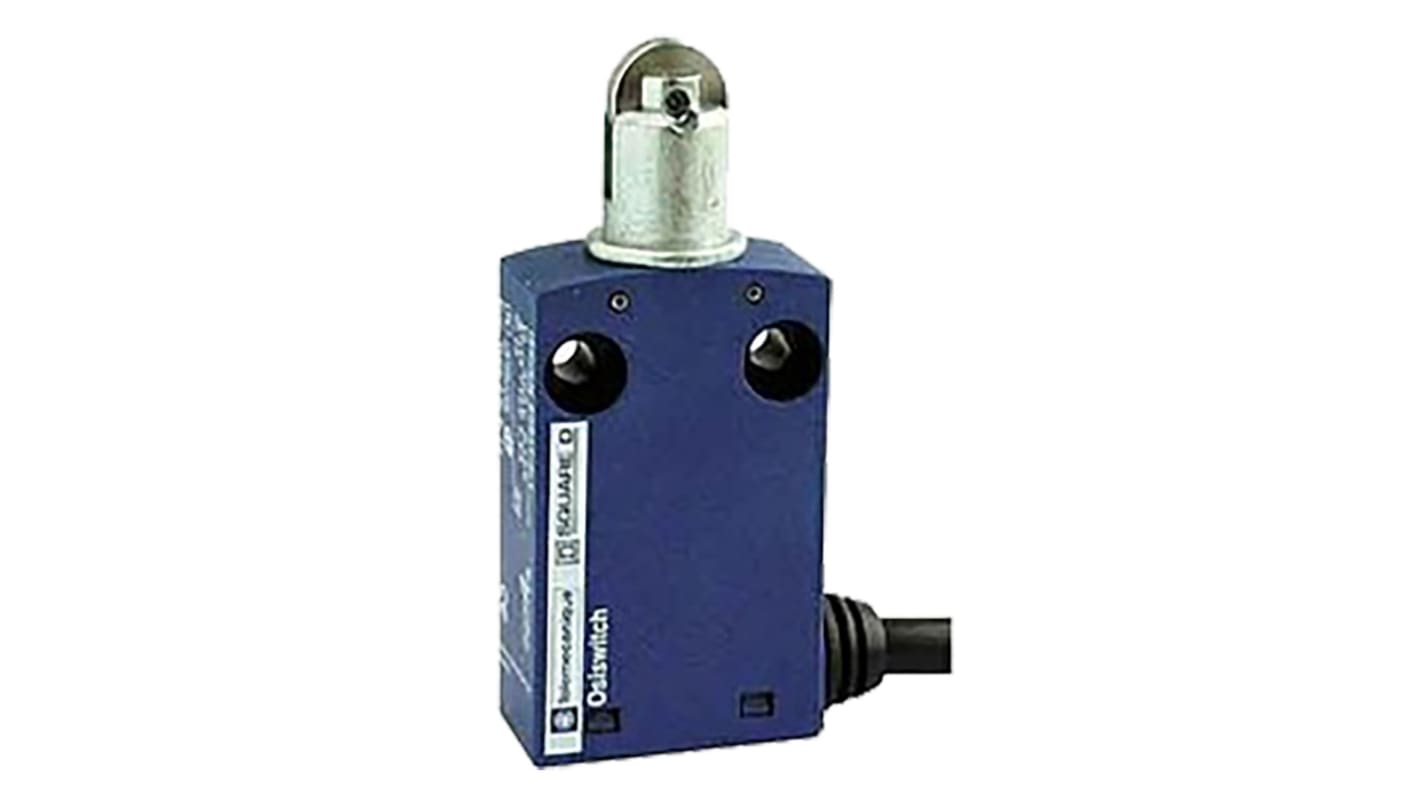 Interruttore di fine corsa a rotella Telemecanique Sensors XCMN2102L2, configurazione NO/NC, grado di protezione IP65, dimensioni 30mm x 16mm x 70.4mm.