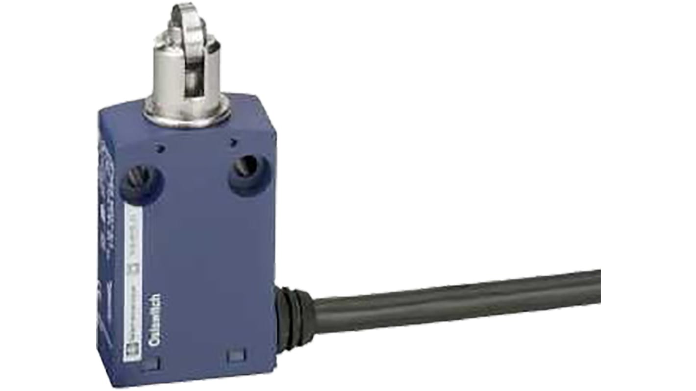 Interruttore di fine corsa a rotella Telemecanique Sensors XCMN2103L1, configurazione NO/NC, grado di protezione IP65, dimensioni 30mm x 16mm x 70.4mm.