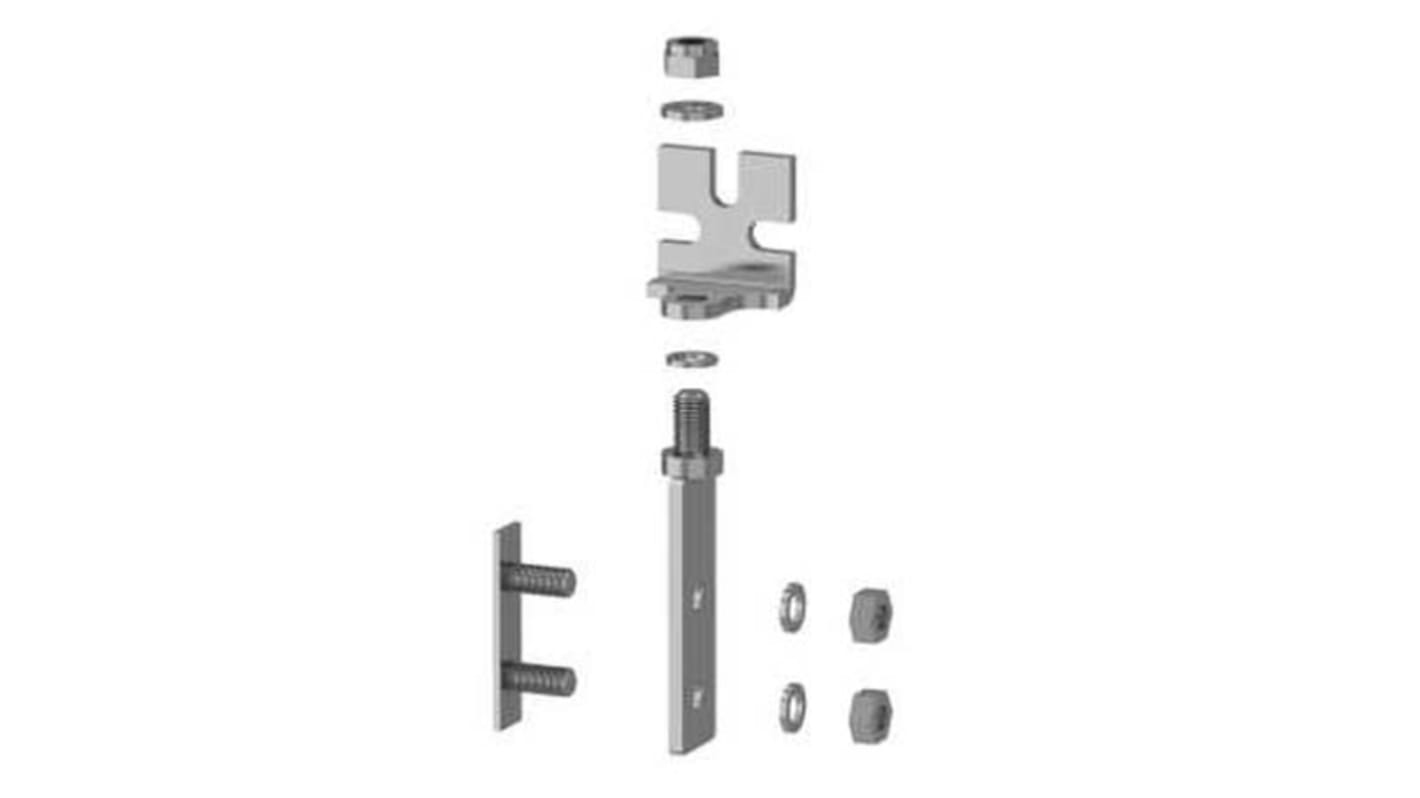 Barriera fotoelettrica Telemecanique Sensors XUSZBSS4 per applicazioni industriali, include accessori per montaggio.