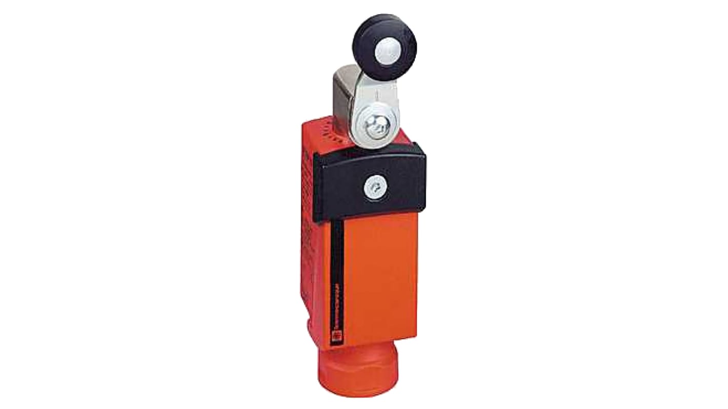 Telemecanique Sensors, interruttore di fine corsa XCSP3918P20, leva a rullo 2NC/1NA, IP66/IP67, dimensioni 34mm x 35mm x 122mm.