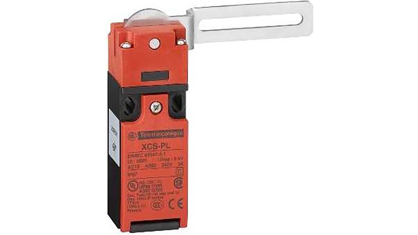 Interruttore di interblocco di sicurezza a chiave Telemecanique Sensors XCSPA991, 2NC/1NA, protezione IP67, dimensioni 30x30x94mm.