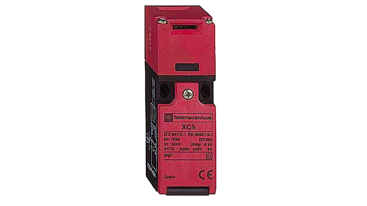 Interruttore di interblocco di sicurezza a chiave Telemecanique Sensors XCSPA992, 2NC/1NA, protezione IP67, testa ruotabile, custodia in nylon rinforzato.