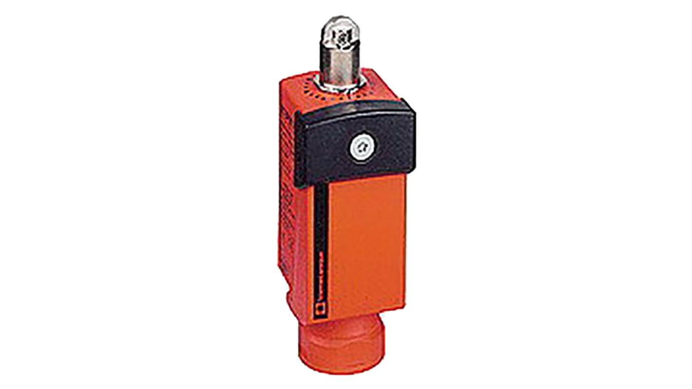 Interruttore di interblocco a rotella Telemecanique Sensors XCSP3702P20, 2NC/1NA, protezione IP66/IP67, dimensioni 34mm x 35mm x 100mm.
