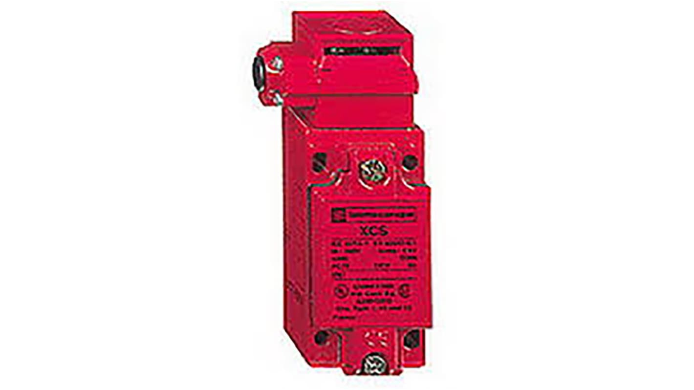 Interruttore di sicurezza Telemecanique Sensors XCSB713, 2NC/1NA, IP67, corpo in lega di zinco, dimensioni 52x44x114 mm.