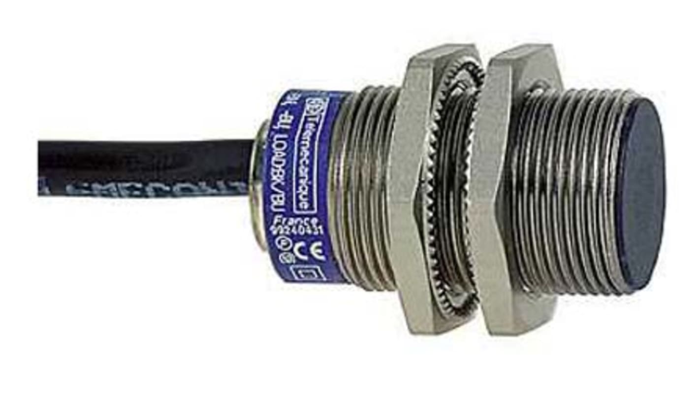 Sensore di prossimità cilindrico PNP Telemecanique Sensors XS1N18PC410, M18 x 1, rilevamento 5 mm, IP67/IP68, montaggio a filo.