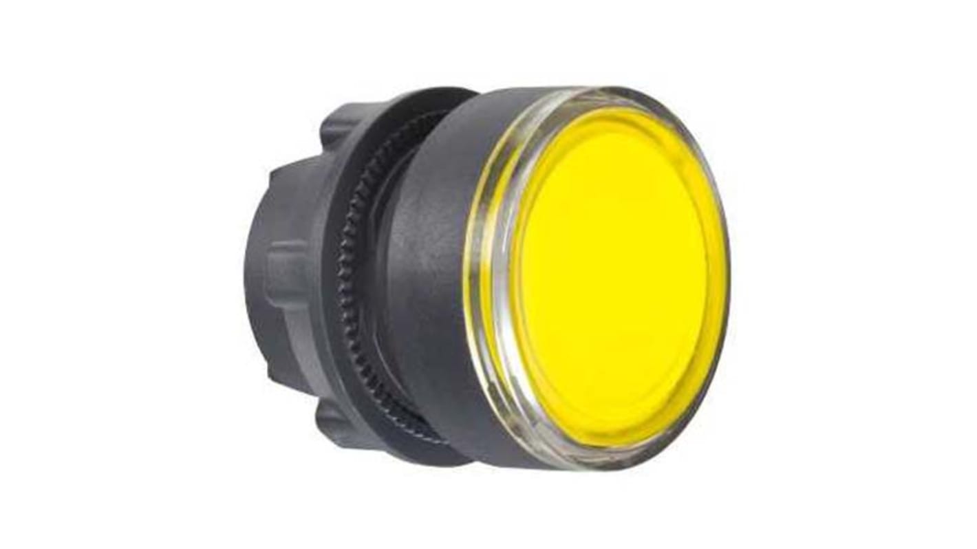 Attuatore pulsante instabile Schneider Electric, testa rotonda gialla, diametro 22 mm, protezione IP66/IP67/IP69K.