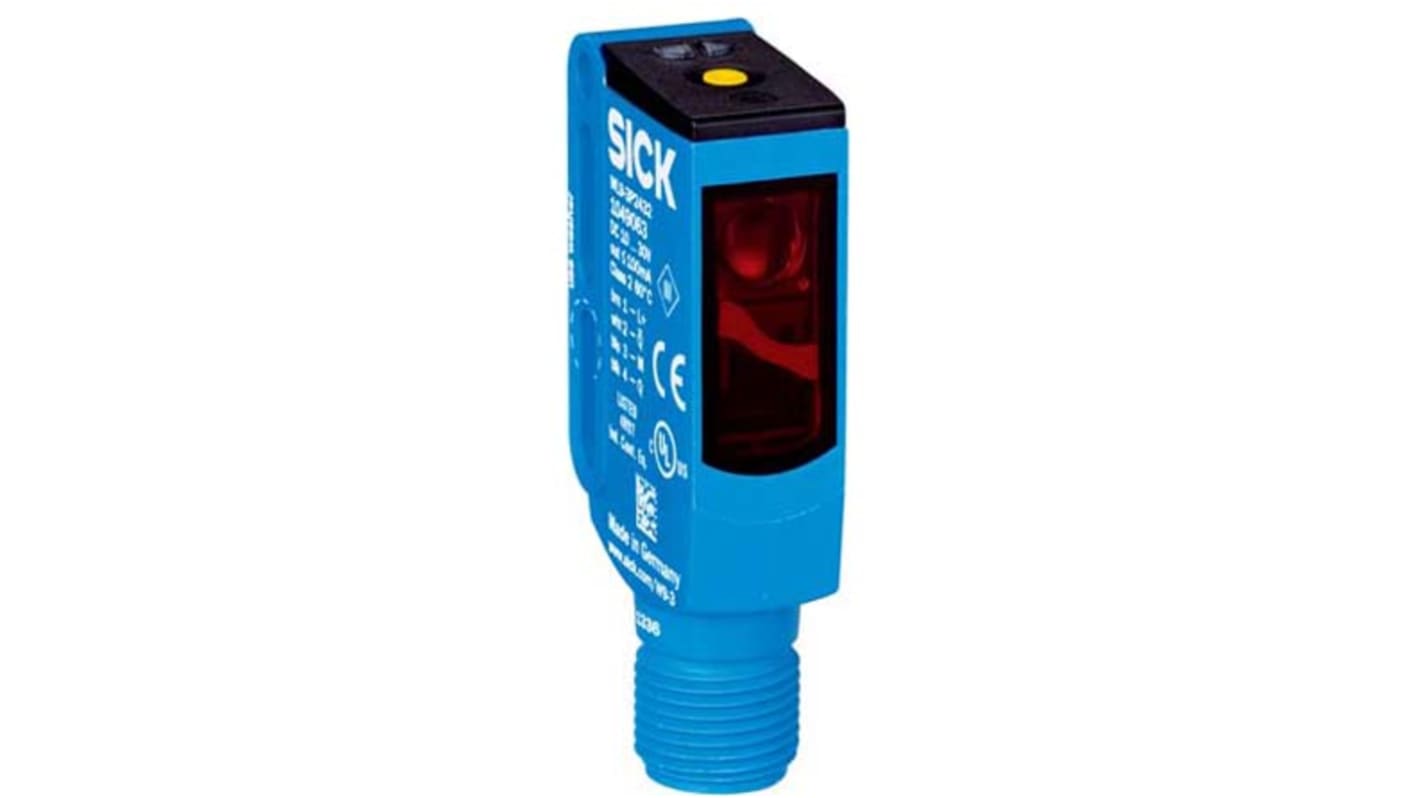 Sensore fotoelettrico Sick WL9GC-3P2432A00 a retroriflessione, rilevamento fino a 5 m, montaggio a pannello, IP66/IP67/IP69K.