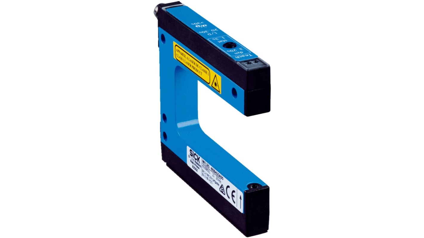 Sensore fotoelettrico a forcella Sick WFL50-40B41CA71, rilevamento a fascio diretto, montaggio a pannello, IP65.