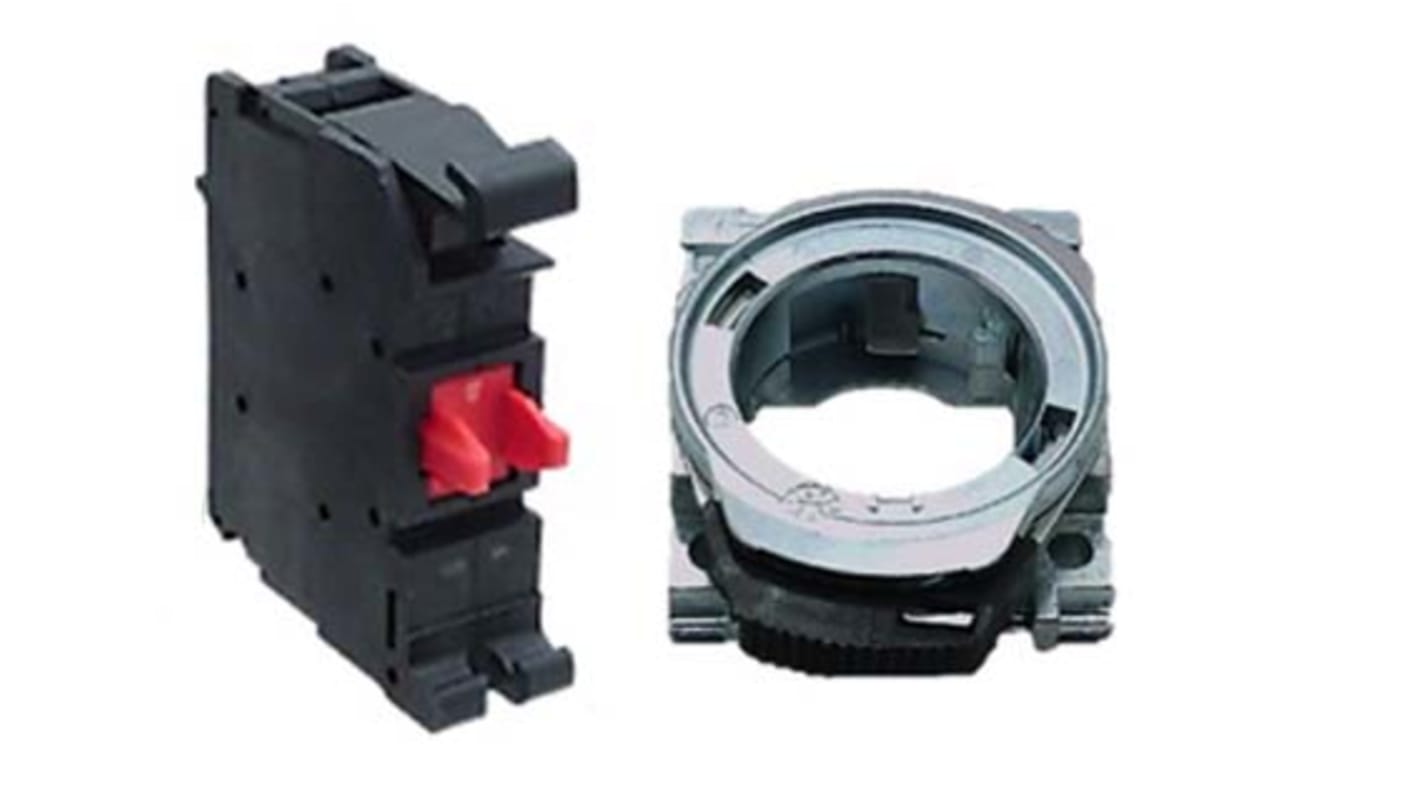Allen Bradley 800F-MX01, blocco contatti 1NC con supporto, tensione 24V-240V, interfaccia a gancio, materiale in lega di zinco.