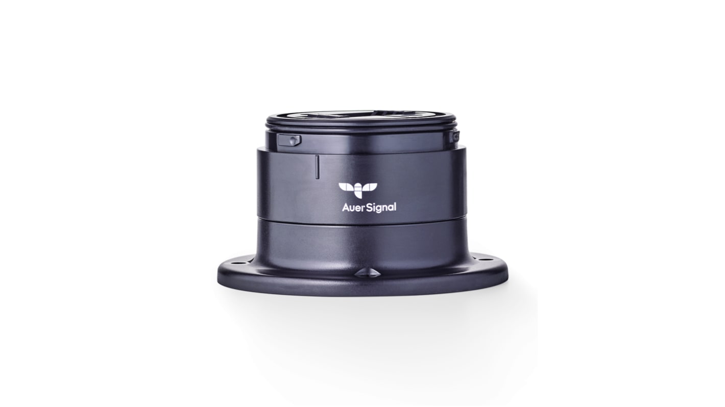 Base di montaggio AUER Signal 900572900 per torrette ECOmodul70 LED. Serie XMF, IP66, Nero. Soluzione versatile e funzionale.