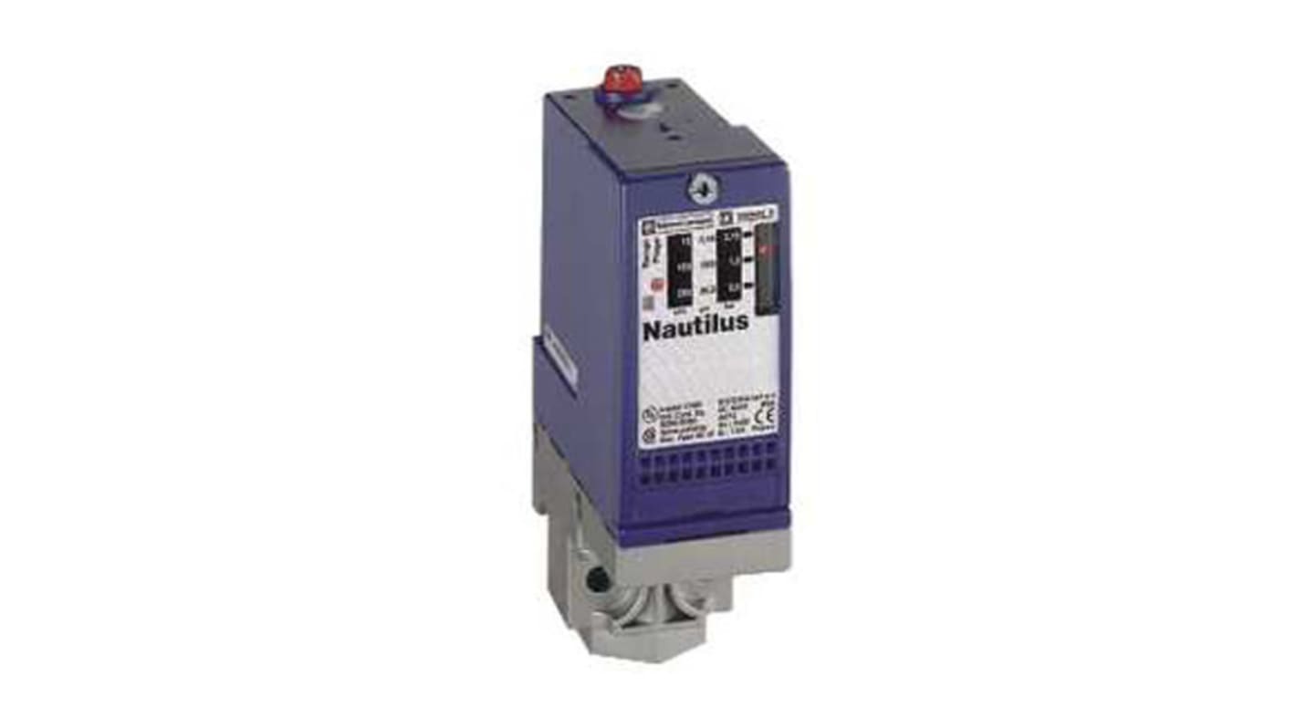 Pressostato Telemecanique Sensors XMLA020A2S13, max 20 bar, uscita 1CO, montaggio a pannello, IP65/IP66, -25 a +70 °C.