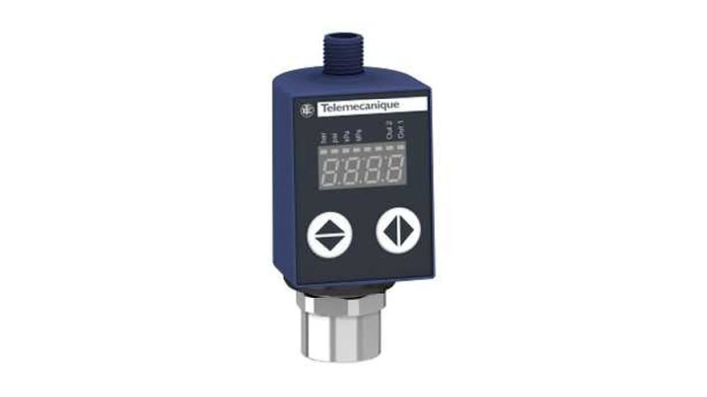 Pressostato Telemecanique Sensors XMLRM01G2P05, 2x PNP-NO/NC, montaggio su filettatura, IP65/IP67, -20°C/+80°C.