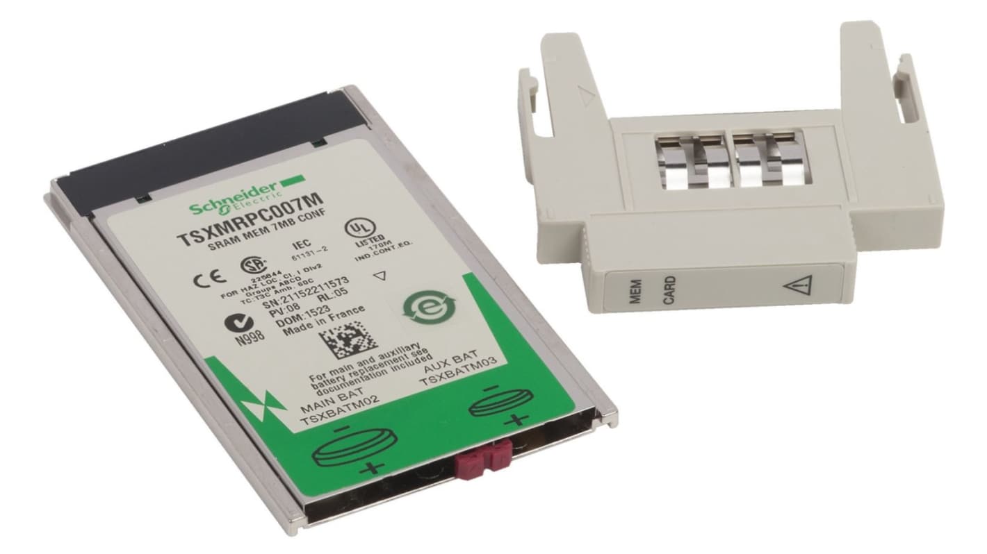 Schneider Electric TSXMRPC007M, scheda di espansione memoria PCMCIA per CPU di sicurezza Unity Pro, compatibile con Modicon Quantum.
