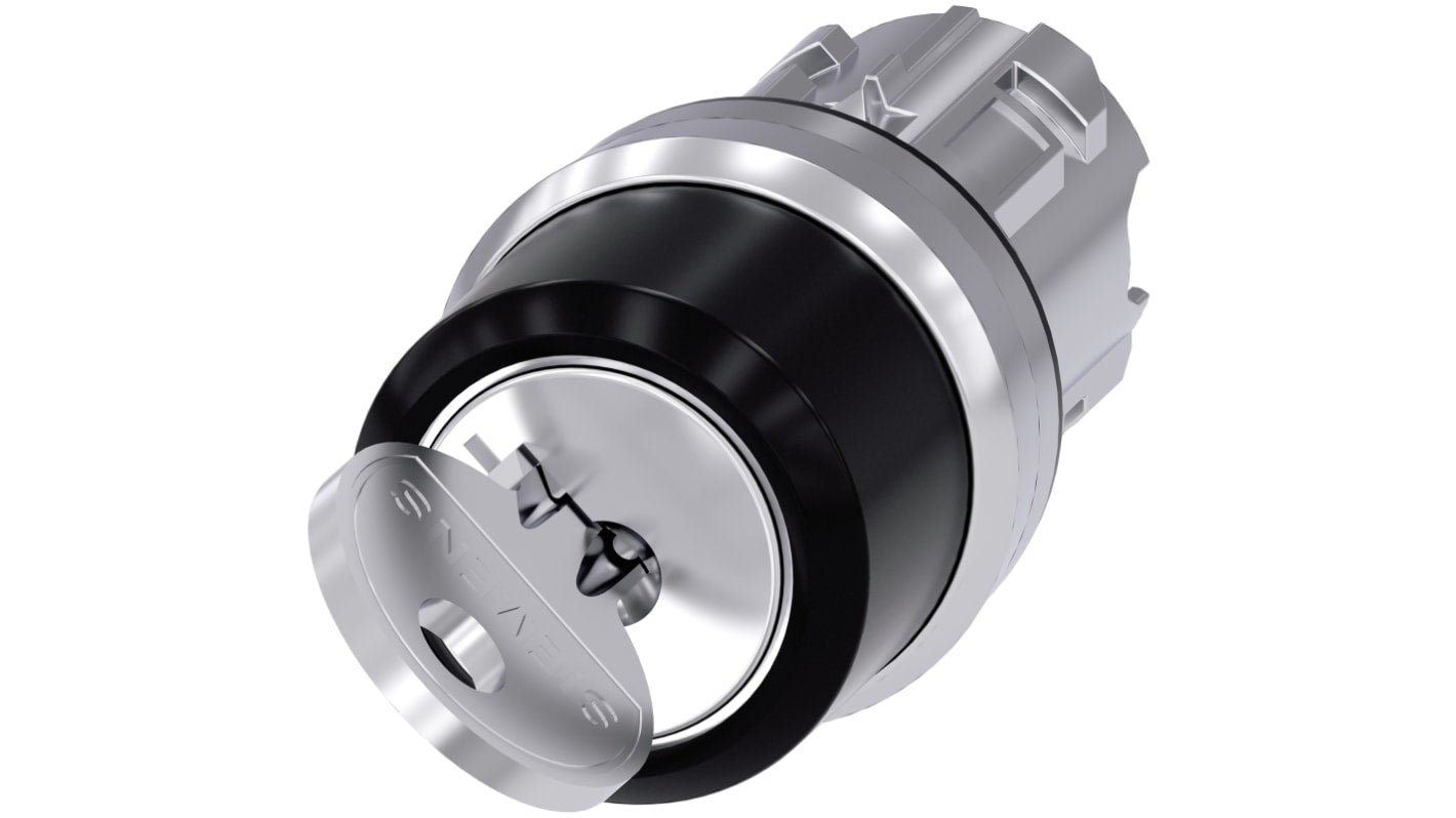 Testa selettore Siemens 3SU1050-4BC01-0AA0: 2 posizioni, metallo lucido, IP69K. Ideale per ambienti estremi.